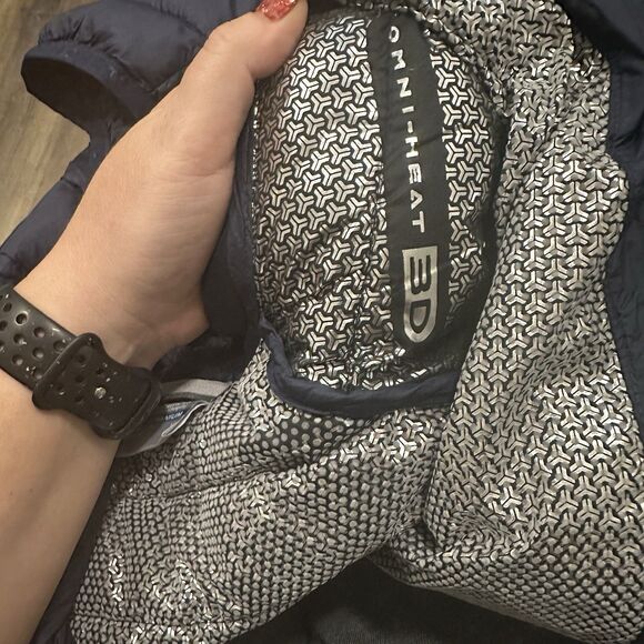 Columbia Titanium Mens Snow Country Hooded Jacket 1823141 Navy Blue Omni-heat 3D - Picture 6 of 8